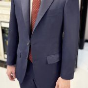 DGRIE Navy Blue Herringbone Suits
