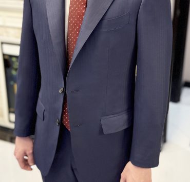 DGRIE Navy Blue Herringbone Suits