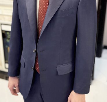 DGRIE Navy Blue Herringbone Suits