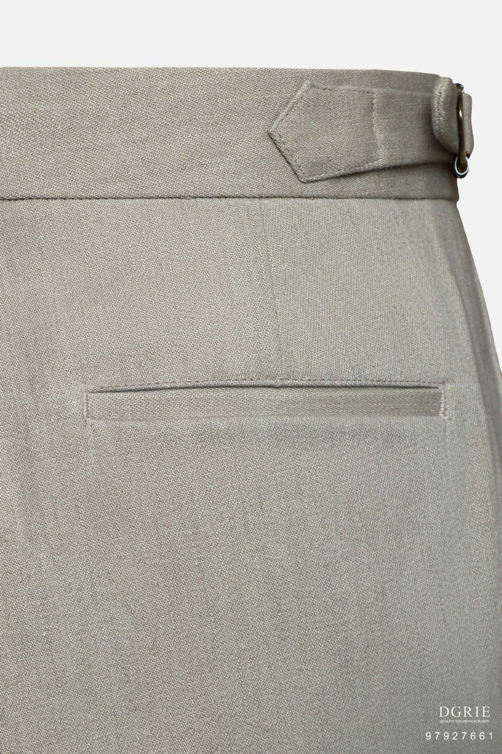IMG_8837 Havana Natural Linen R/B Gold Buckel Pants