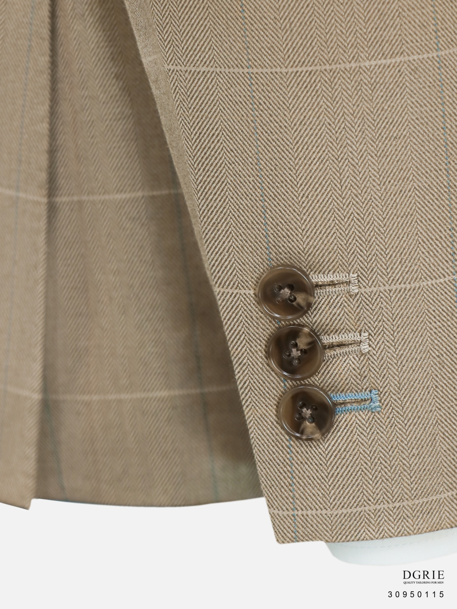 เสื้อสูท Beige Cotton Wool Suit Herringbone Window Suits