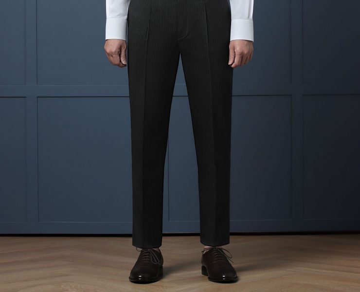 กางเกง Dark Grey Stripes 0.5cm Adjustable Pants