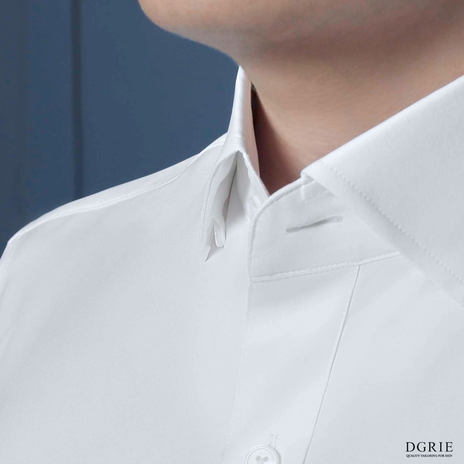 IMG_3095 2 DGRIE Exclusive White Shirt Jp Spandex Non-Wrinkles - DGRIE