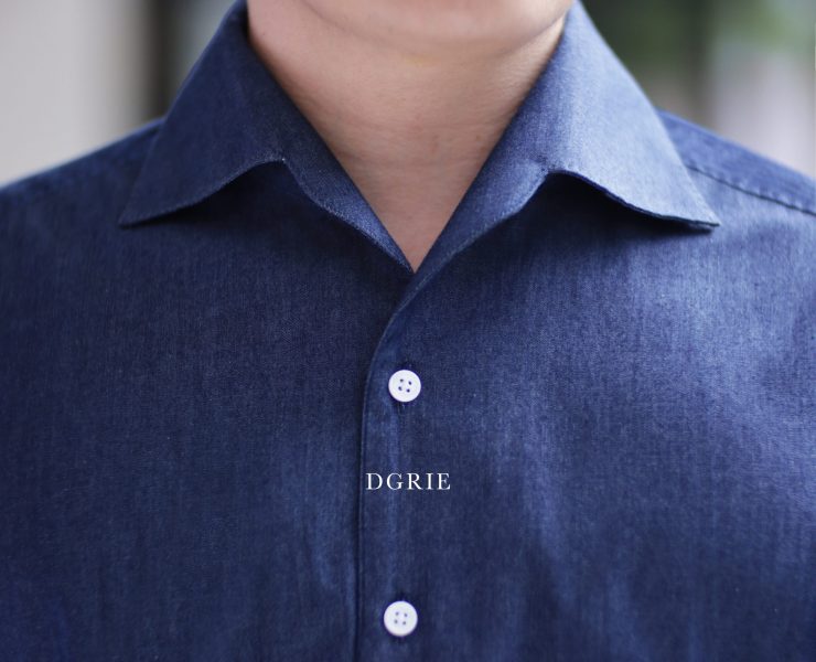 ตัดเสื้อเชิ้ตปกสไตล์วินเทจ DGRIE Premium Custom One-Piece Hand Stitch Collar Shirts