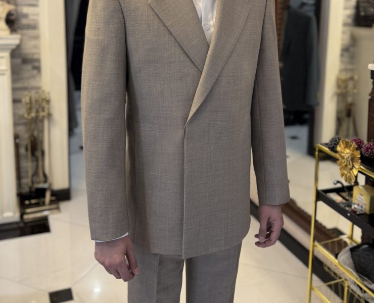 ร้านตัดสูท Oversize Jacket Buttonless Flannel Wool