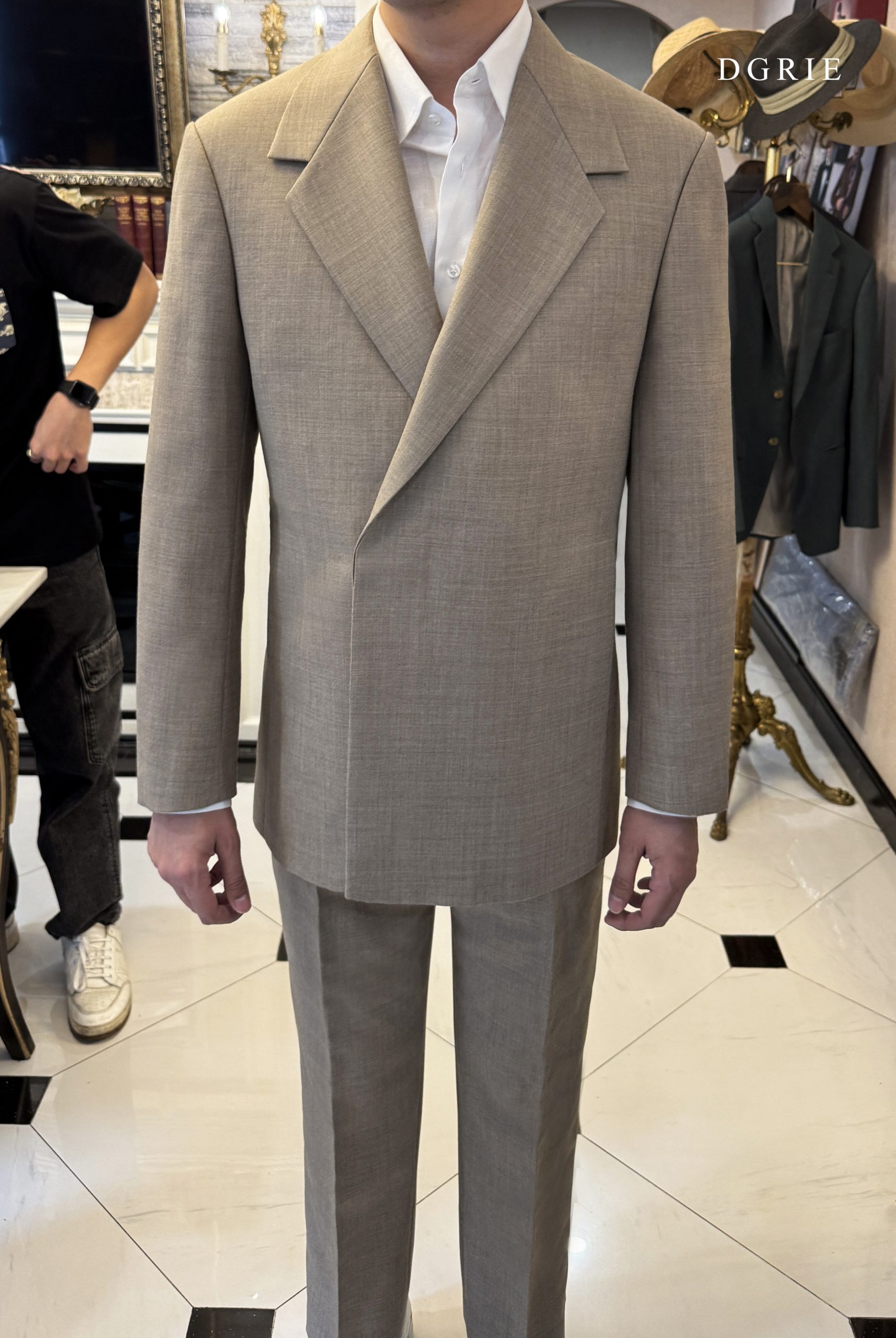 ร้านตัดสูท Oversize Jacket Buttonless Flannel Wool