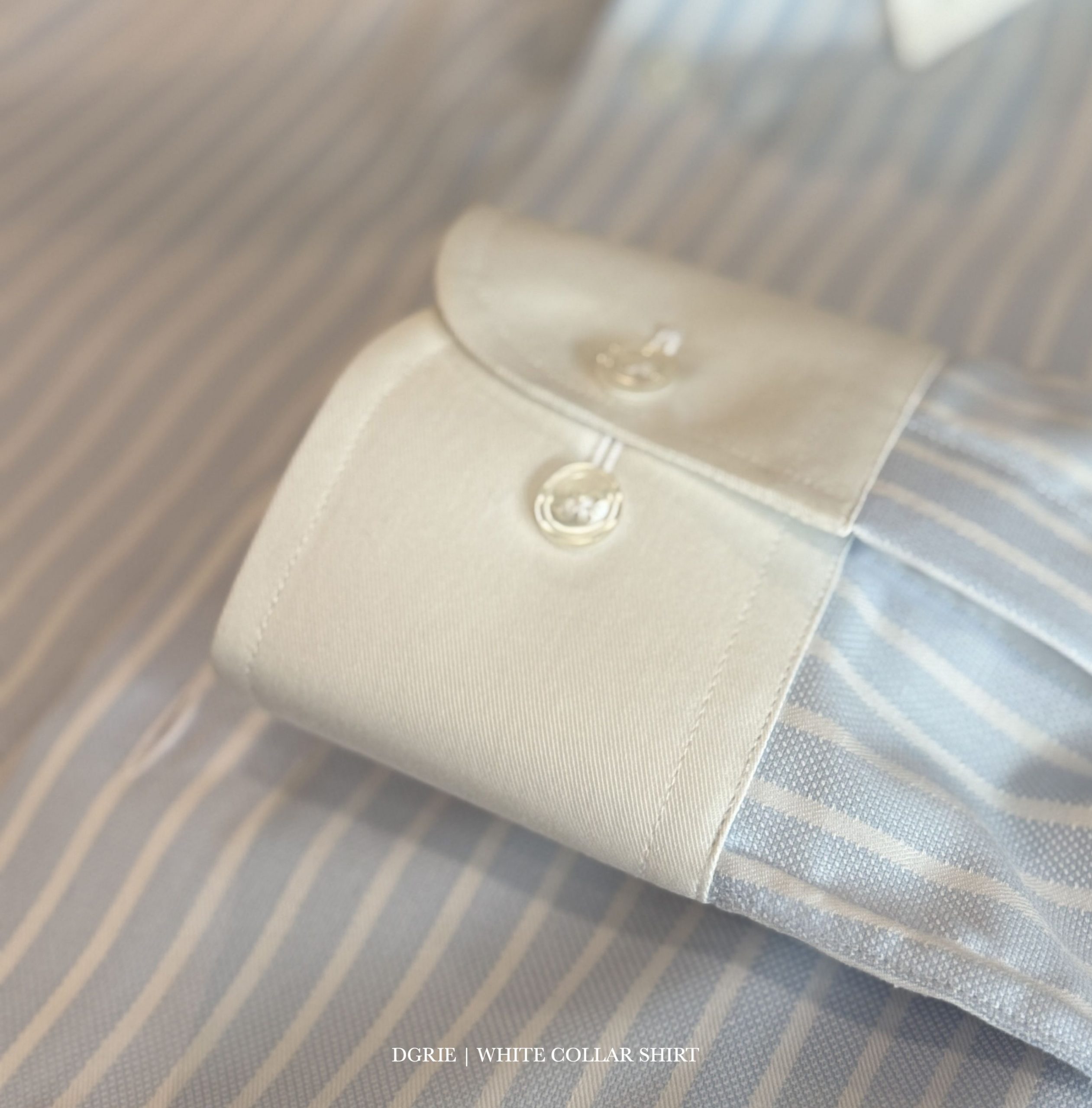 White Collar Oxford Blue Stripe Shirts