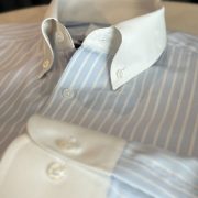 White Collar Oxford Blue Stripe Shirts