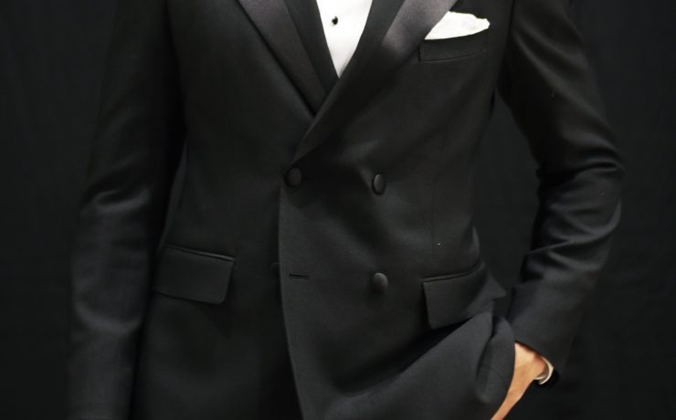 ตัดสูททักซิโด้ Black Tuxedo Classic Peak Lapel Satin Trim 55 ตัดสูททักซิโด้ Black Tuxedo Classic Peak Lapel Satin Trim
