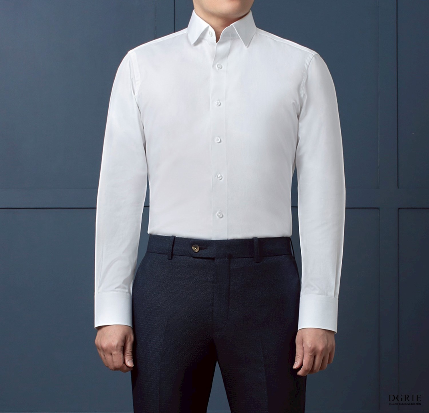 เสื้อเชิ้ต Cotton Soft Twill Spread Collar White - DGRIE