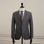 เสื้อสูท Dark Gray Notch Lapel Stitch Linen Sport Jacket