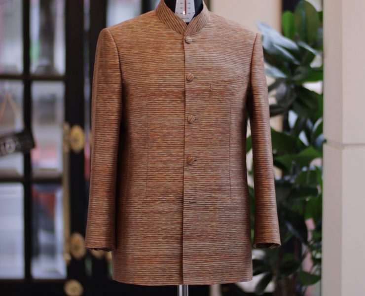 DGRIE - เสื้อสูทผ้าไหม Custom Mandarin Silk Jacket