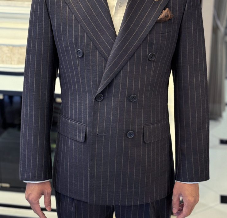 DGRIE Dark Navy Pin-stripe Duoble Breasted Suit 17 DGRIE Dark Navy Pin-stripe Duoble Breasted Suit