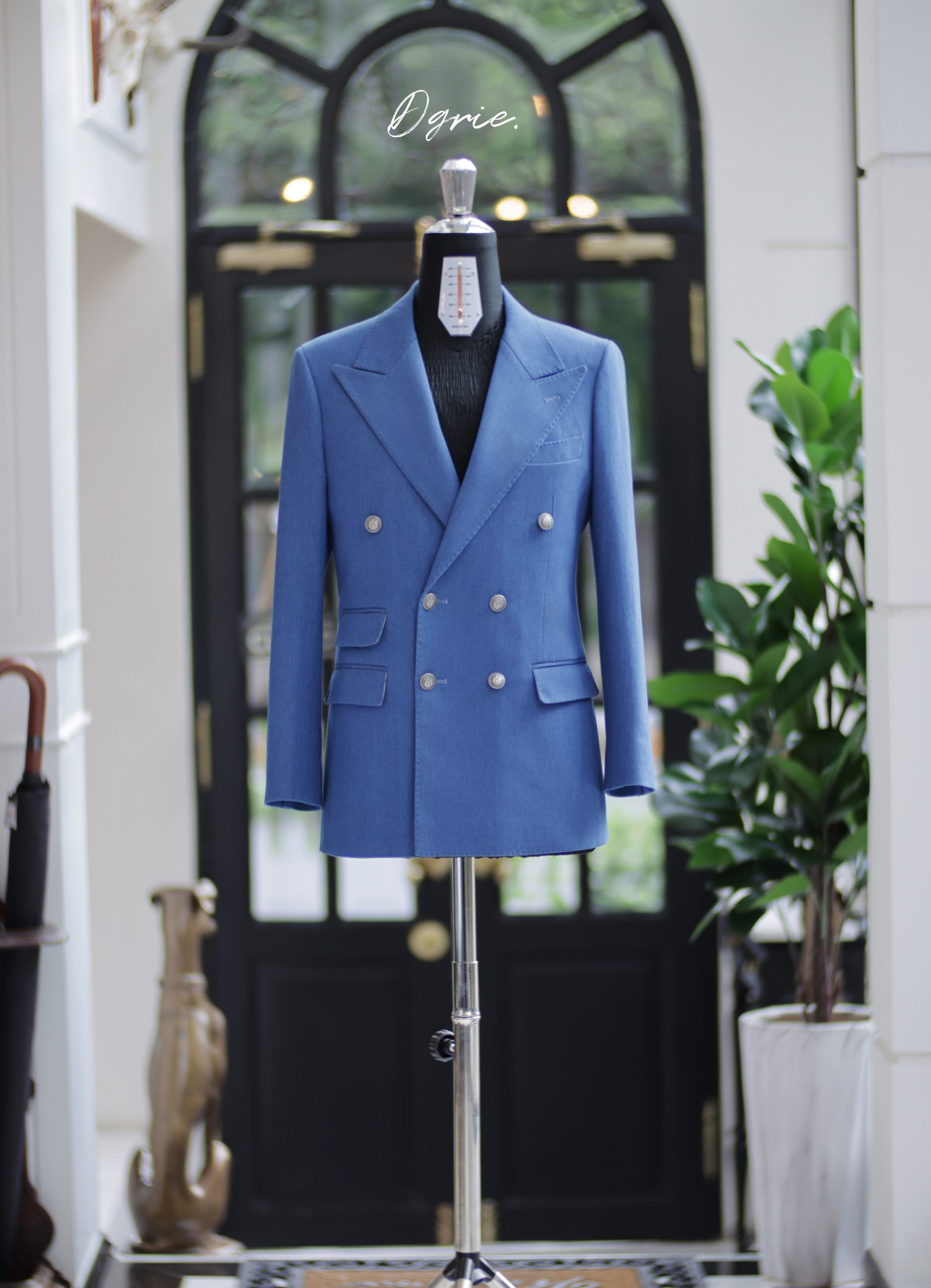 ตัดสูทยีนส์ DGRIE – Navy Denim Double Breasted Suits