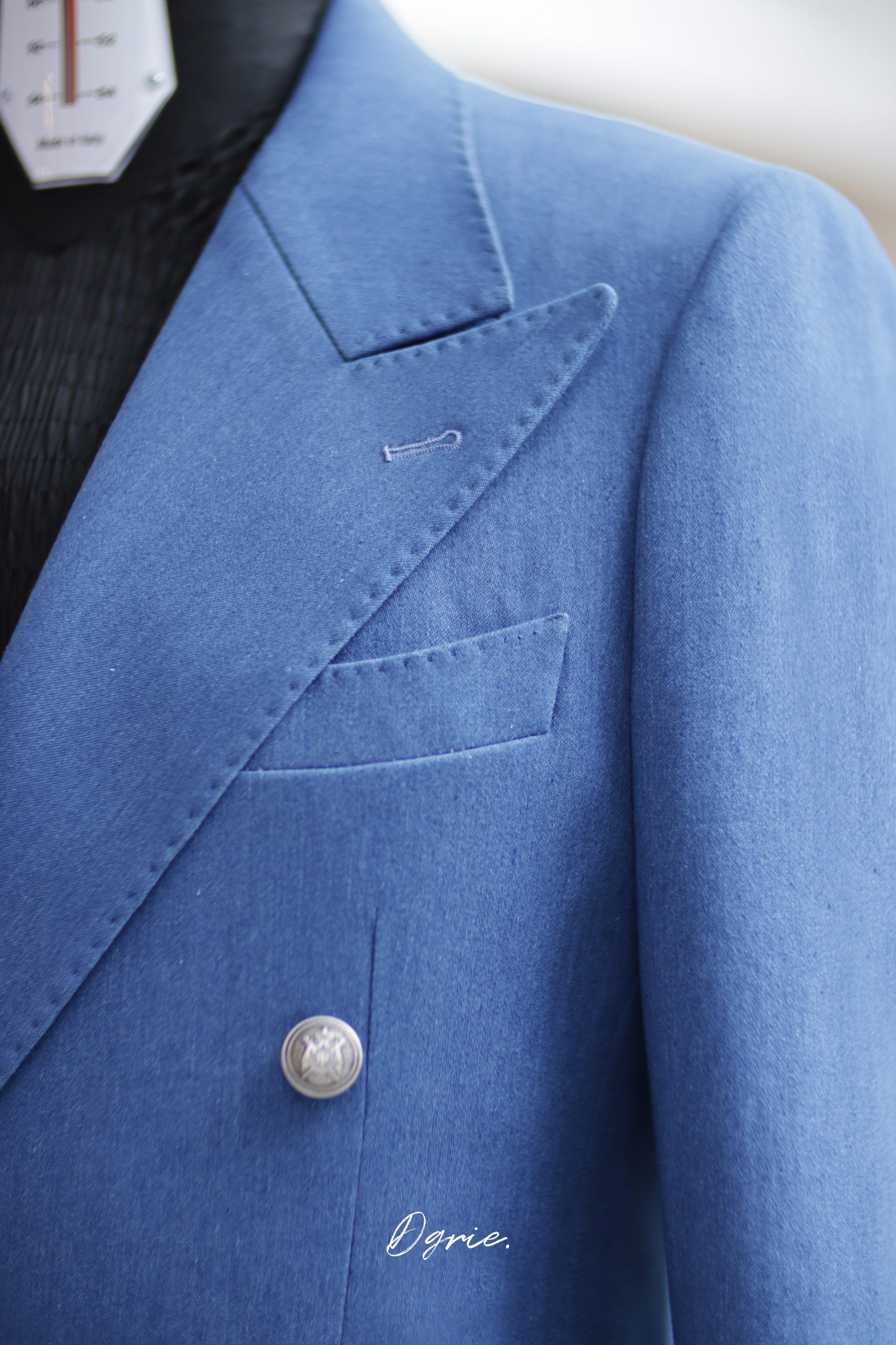 ตัดสูทยีนส์ DGRIE – Navy Denim Double Breasted Suits