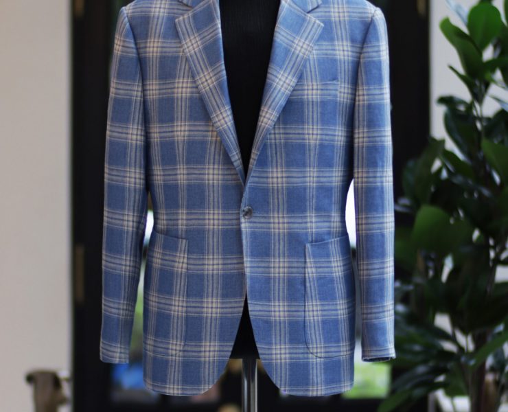 DGRIE SOLBIATI BLUE CHECK JACKET by Loro Piana