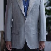 ตัดสูทหางม้า Fitting Light Silver Grey High-twist Full Canvas Suits