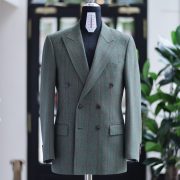 MOORLAND Green Red Check Double Breasted Suits