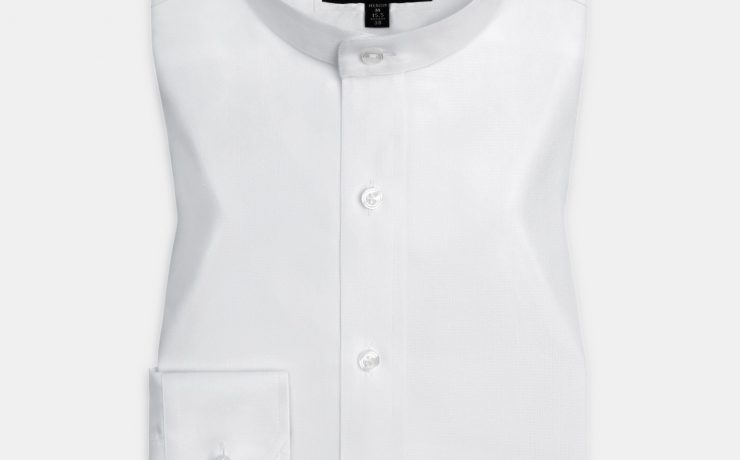 เสื้อเชิ้ตคอจีน White W/W Mandarin Collar oxford Shirt 58 เสื้อเชิ้ตคอจีน White W/W Mandarin Collar oxford Shirt