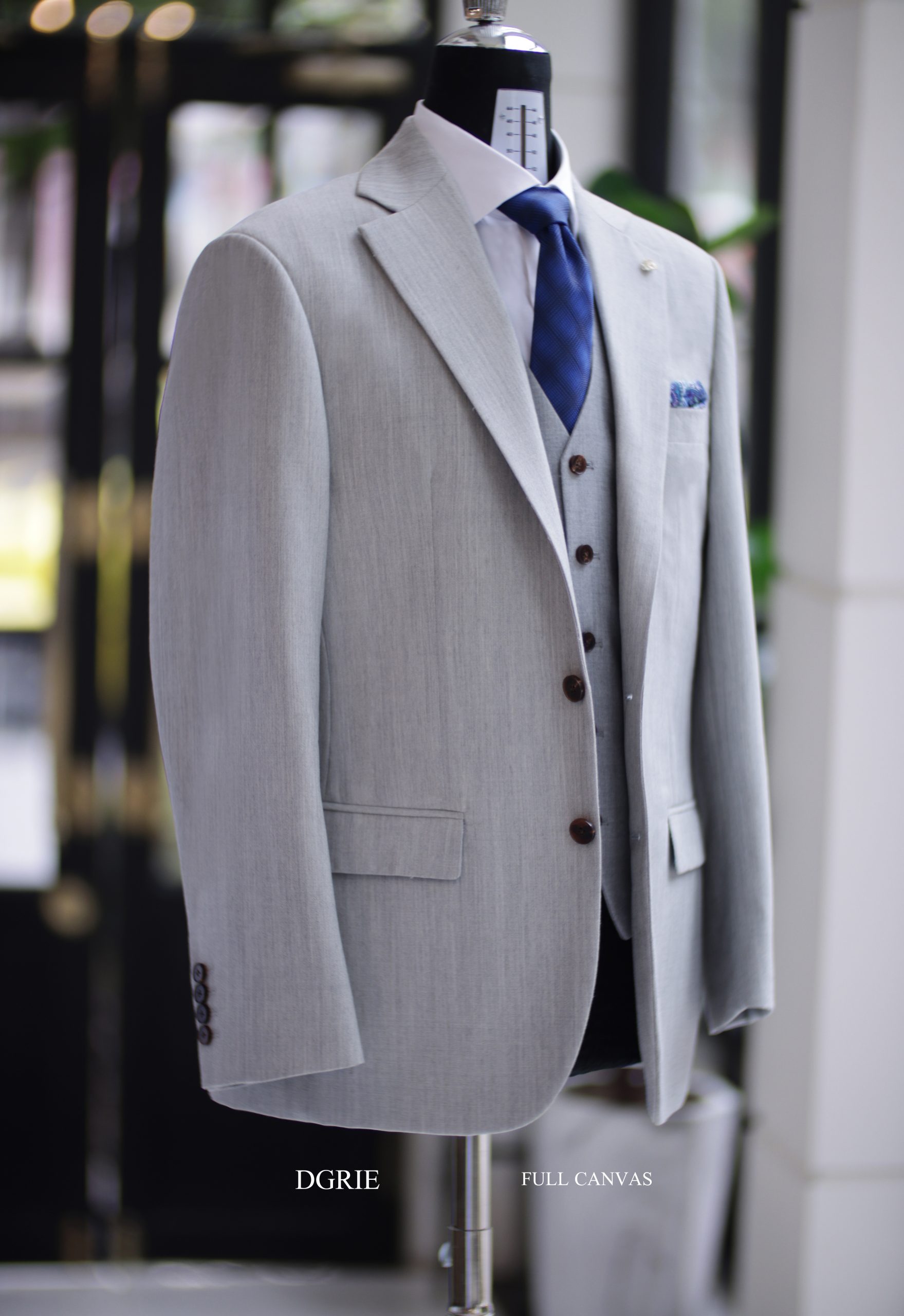 ตัดสูทหางม้า Abacus light Grey High Twist - Full Canvas - Suits