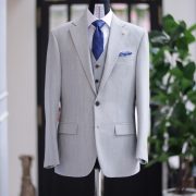 ตัดสูทหางม้า Abacus light Grey High Twist - Full Canvas - Suits