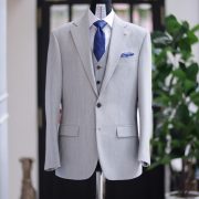 ตัดสูทหางม้า Abacus light Grey High Twist - Full Canvas - Suits