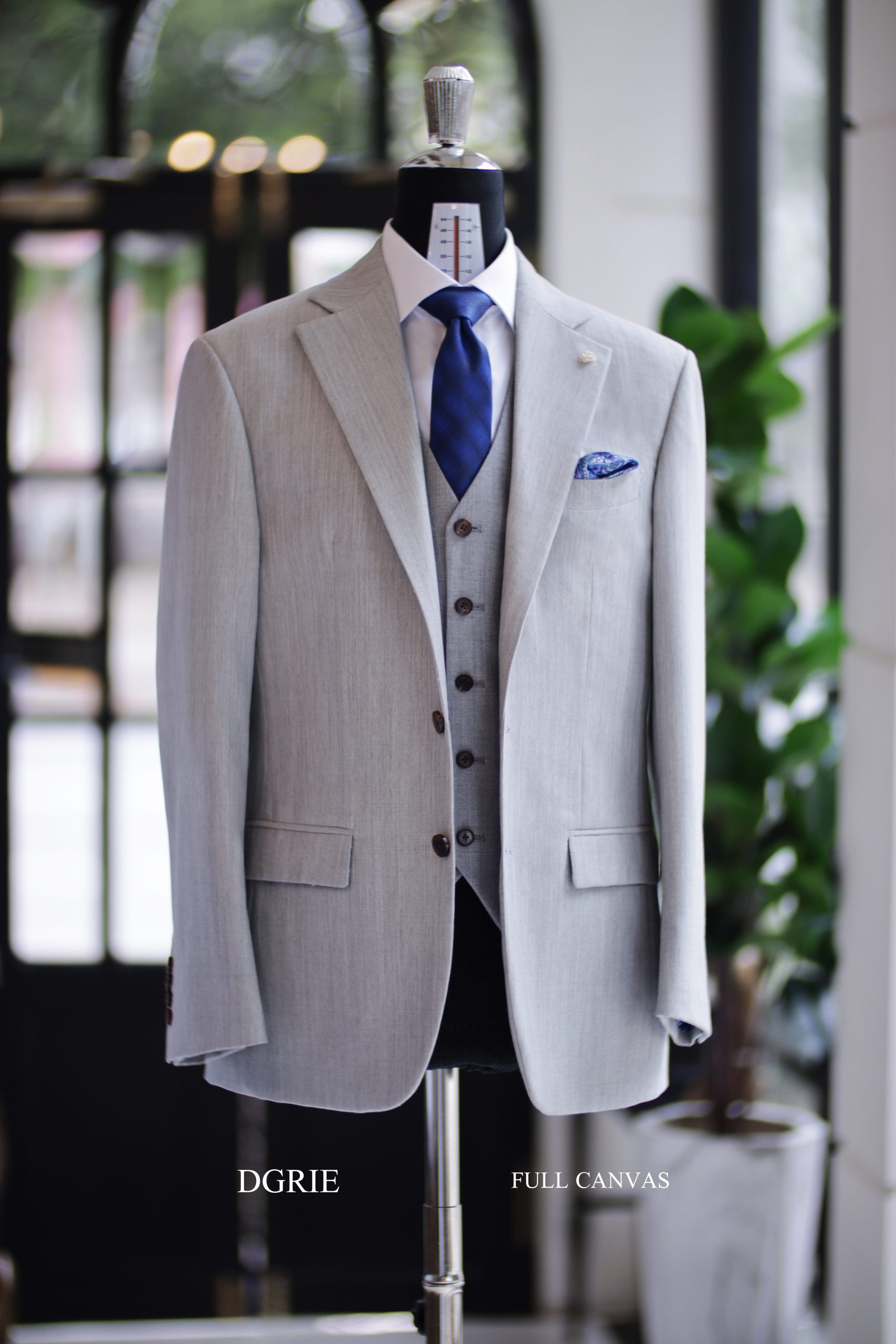 ตัดสูทหางม้า Abacus light Grey High Twist - Full Canvas - Suits