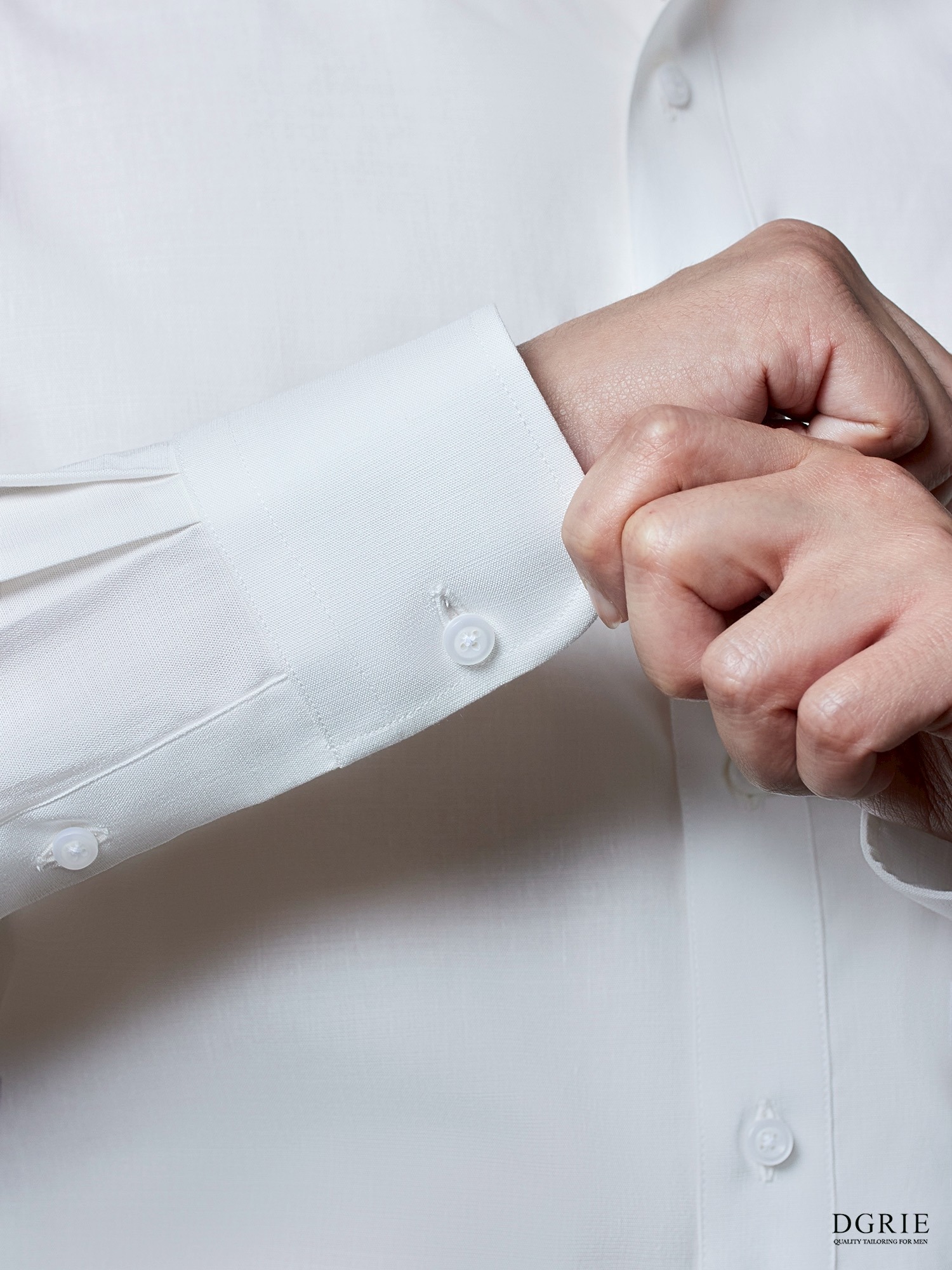 เสื้อเชิ้ต Chiffon White Button Down collar Tencel Cotton Shirt