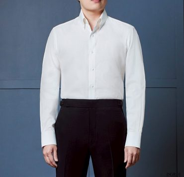 เสื้อเชิ้ต Chiffon White Button Down collar Tencel Cotton Shirt