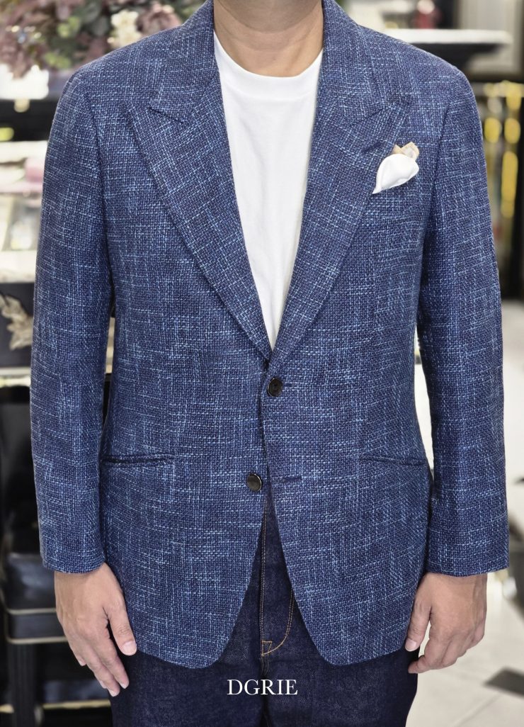 DGRIE - ตัดสูทลินิน Blue Linen Solbiati Sport Jacket
