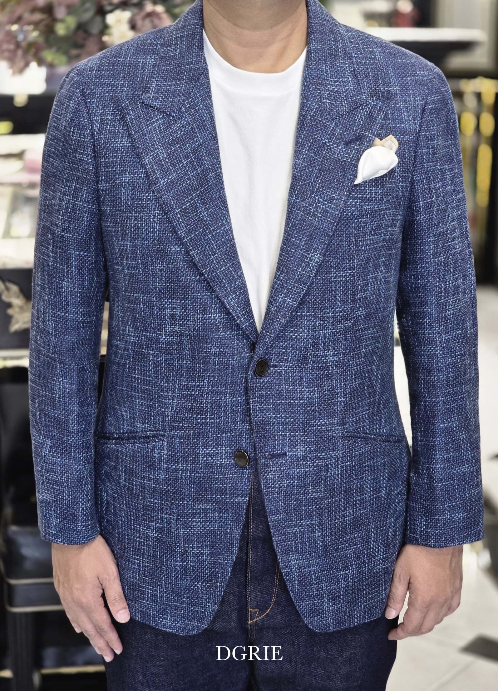 DGRIE - ตัดสูทลินิน Blue Linen Solbiati Sport Jacket