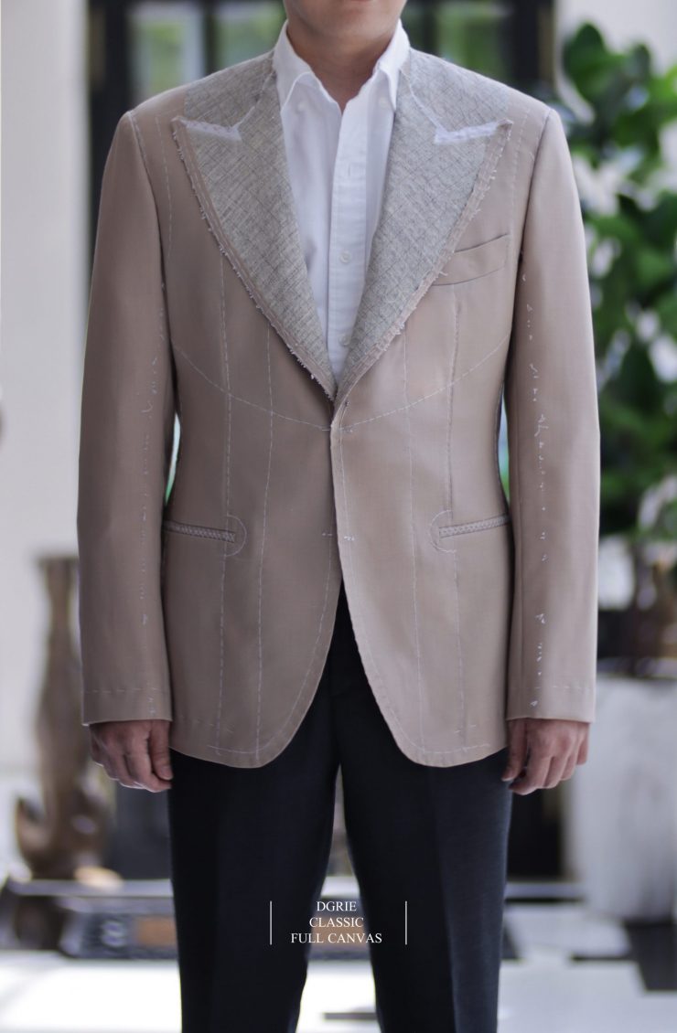 ตัดสูทหางม้า DGRIE CLASSIC PEAK LAPEL FULL CANVAS SUITS