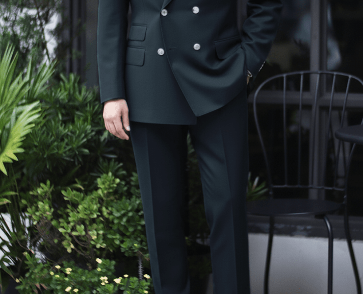 DGRIE - ตัดสูท Deep Green Heavy Peak Double breasted Suits