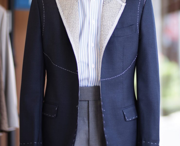 ตัดสูทหางม้า DGRIE Fitting Navy Full Canvas Suits