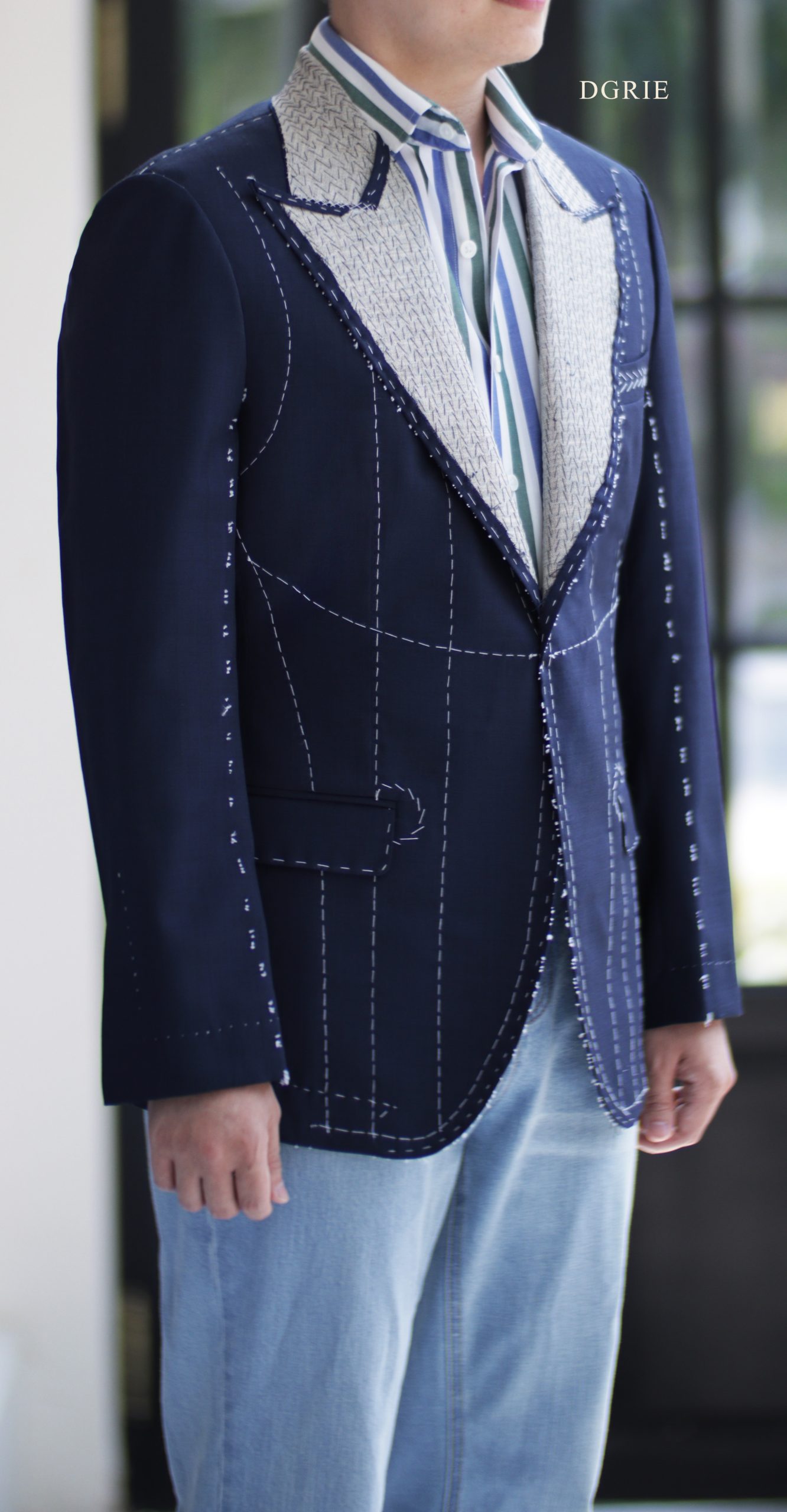 IMG_9667 copy DGRIE Fitting Peak Lapel Full Canvas Suit