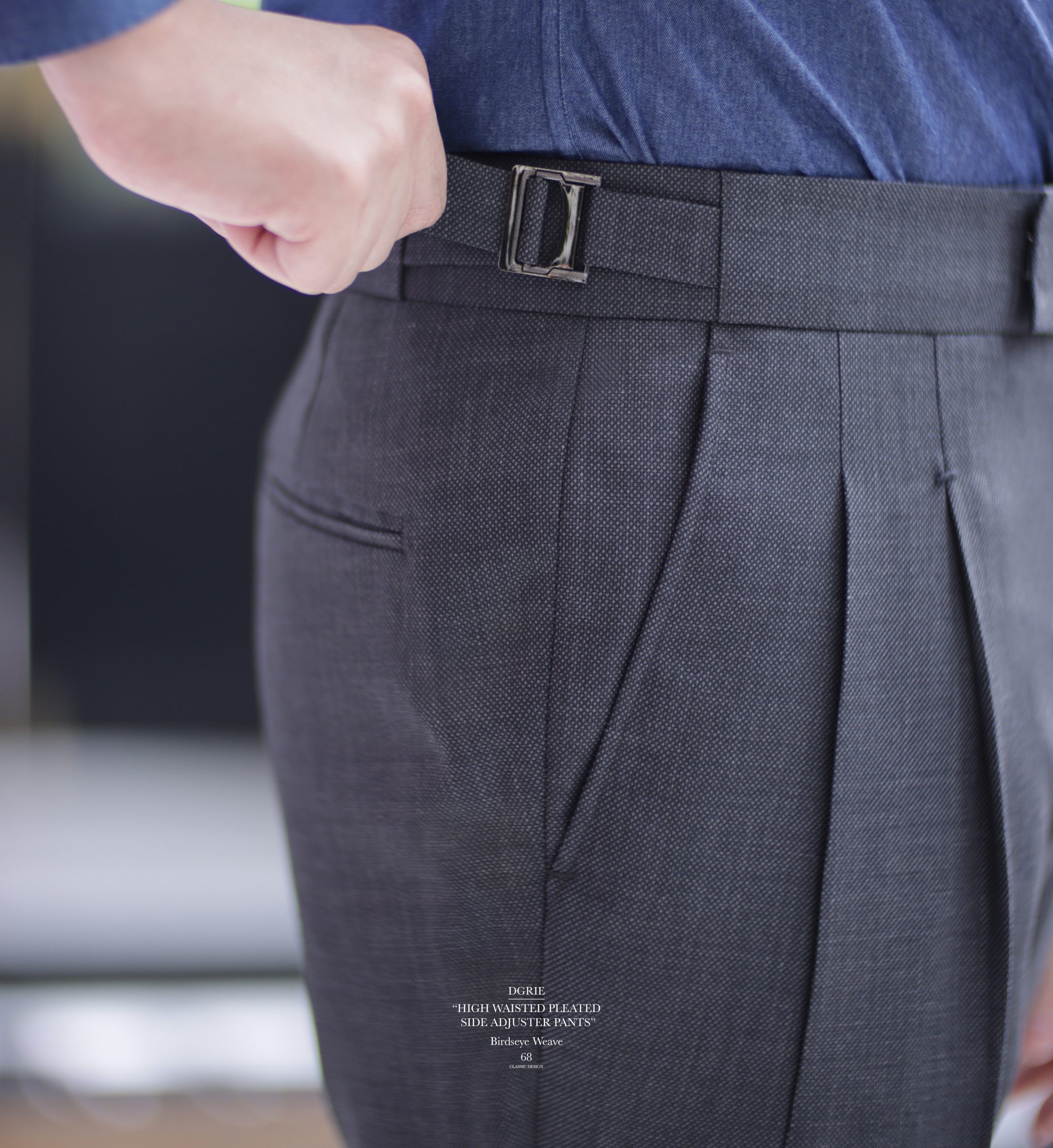 DGRIE PANTS 68 High Waisted Pleat Side Adjuster