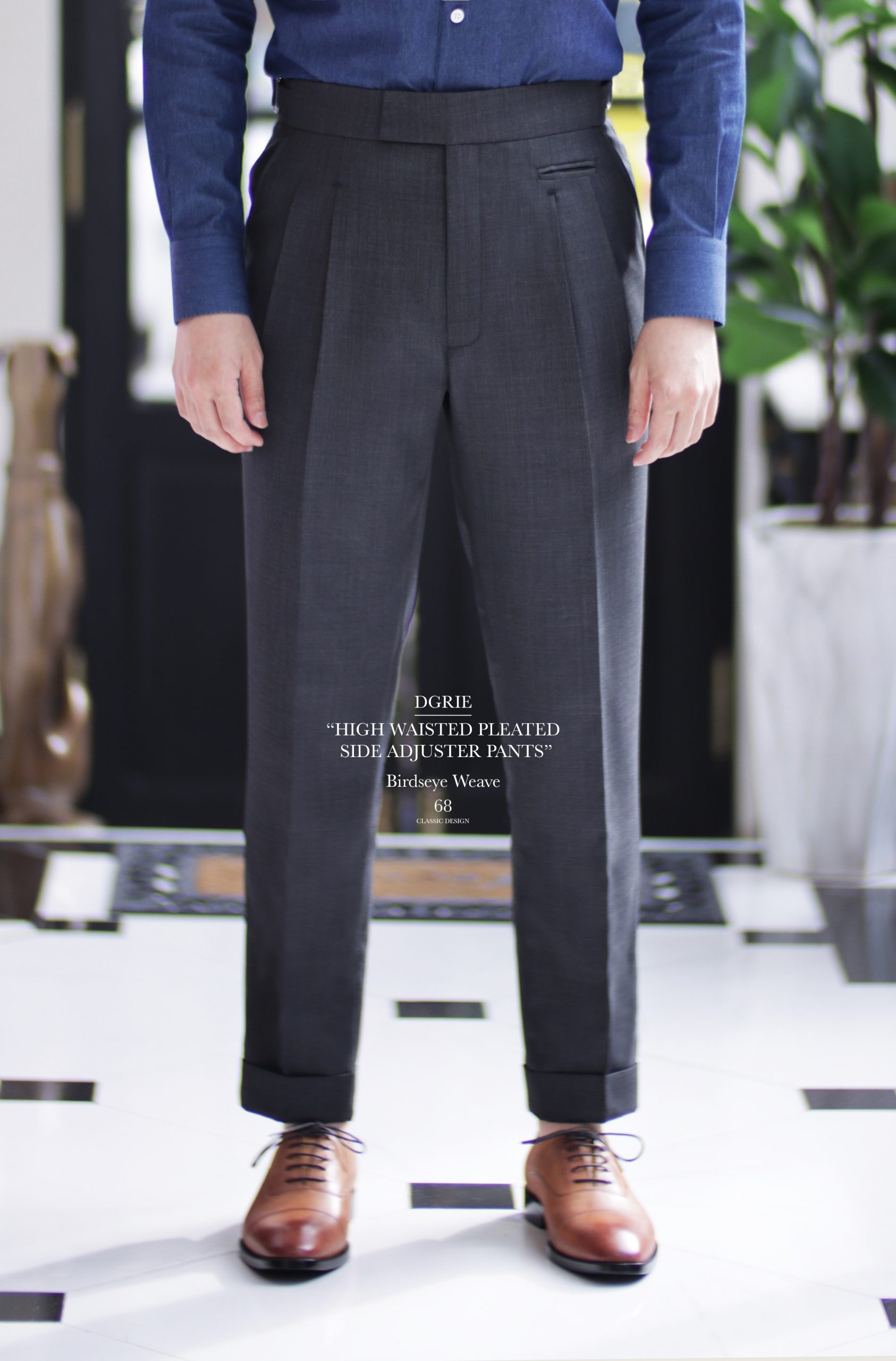 DGRIE PANTS 68 High Waisted Pleat Side Adjuster