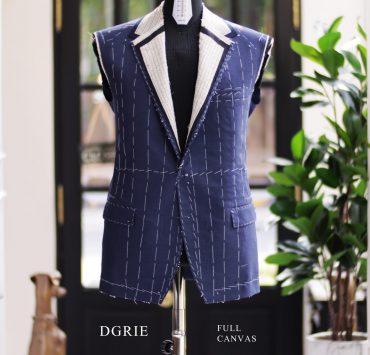 Navy Notch Lapel Full Canvas Construction Suit