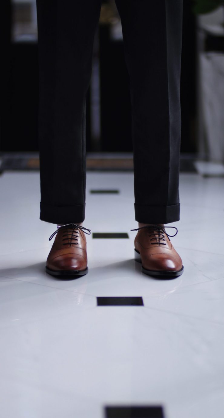 Premium Cap Toe Oxford (Veg Tan) Shoes