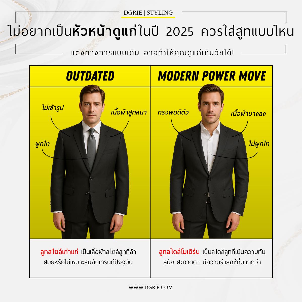 539416846_1189142683248970_8562539875581490999_n ไม่อยากเป็นหัวหน้าดูแก่ในปี 2025 ควรเลือกใส่สูทแบบไหน?