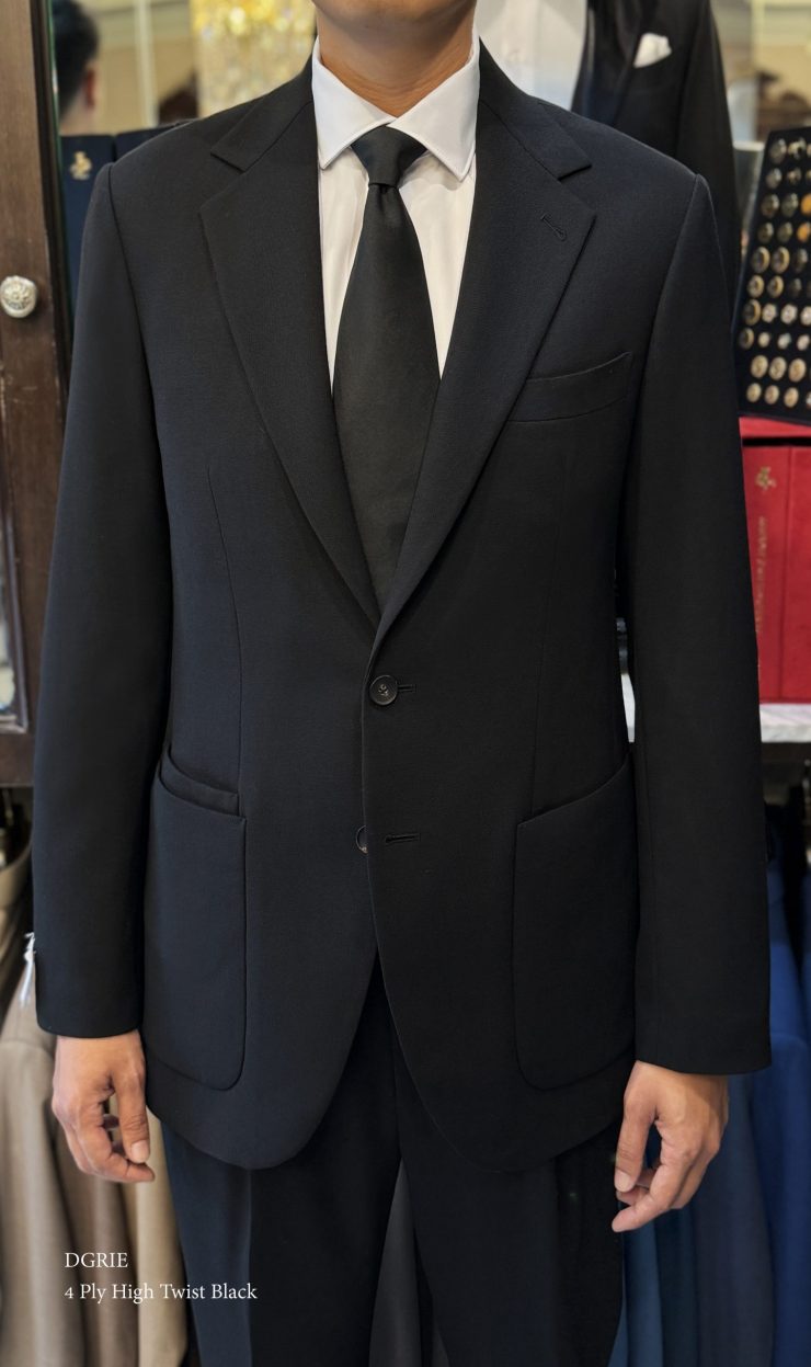 ตัดสูท DGRIE 4Ply High Twist Super Black Suit