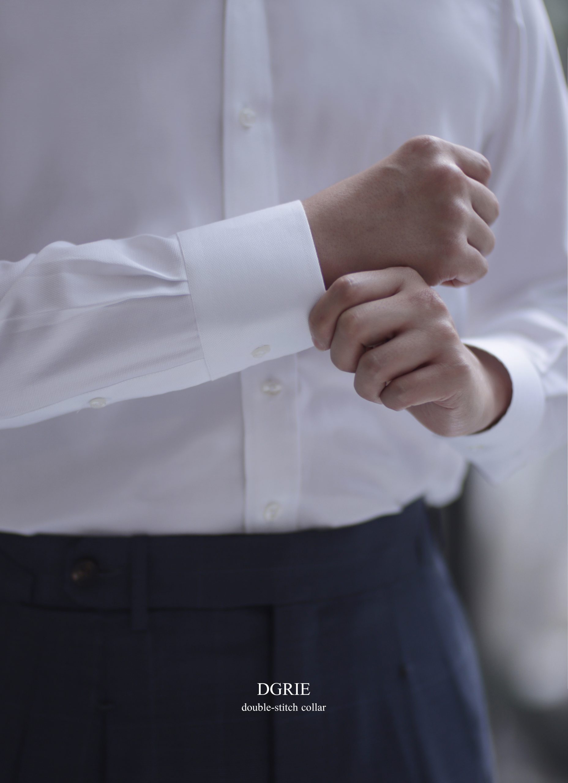 ตัดเชิ้ต DGRIE Double Hand Stitch Spread Collar Shirts