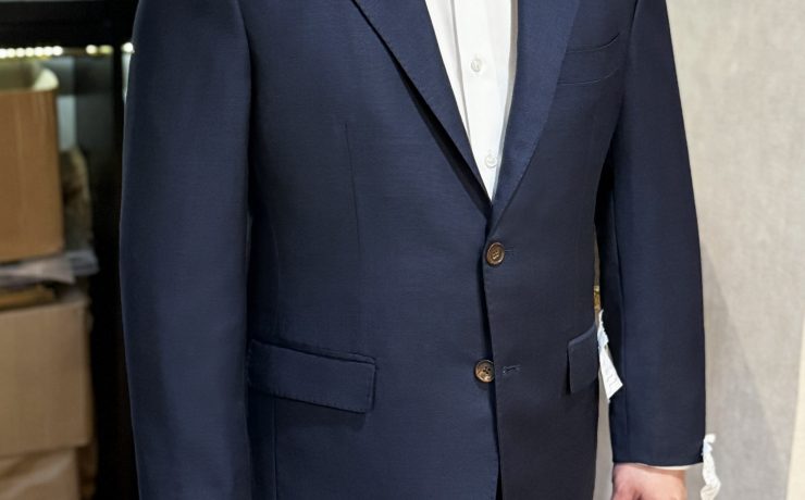 ตัดสูทหางม้าทั้งตัว DGRIE Full Canvas Pure Wool Navy Blue Suits