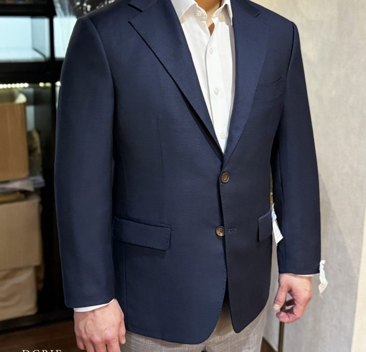 ตัดสูทหางม้าทั้งตัว DGRIE Full Canvas Pure Wool Navy Blue Suits