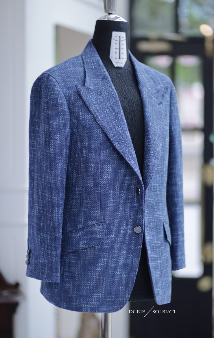 DGRIE – Navy Blue Linen Solbiati Sport Jacket