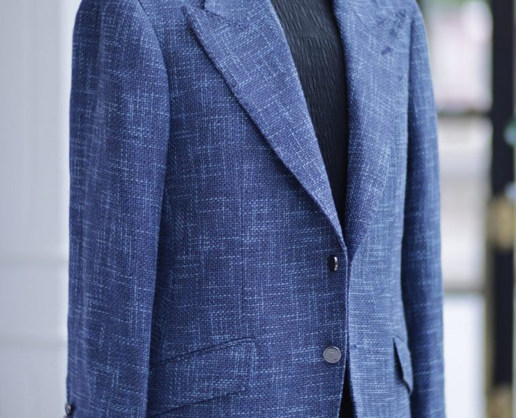 DGRIE – Navy Blue Linen Solbiati Sport Jacket
