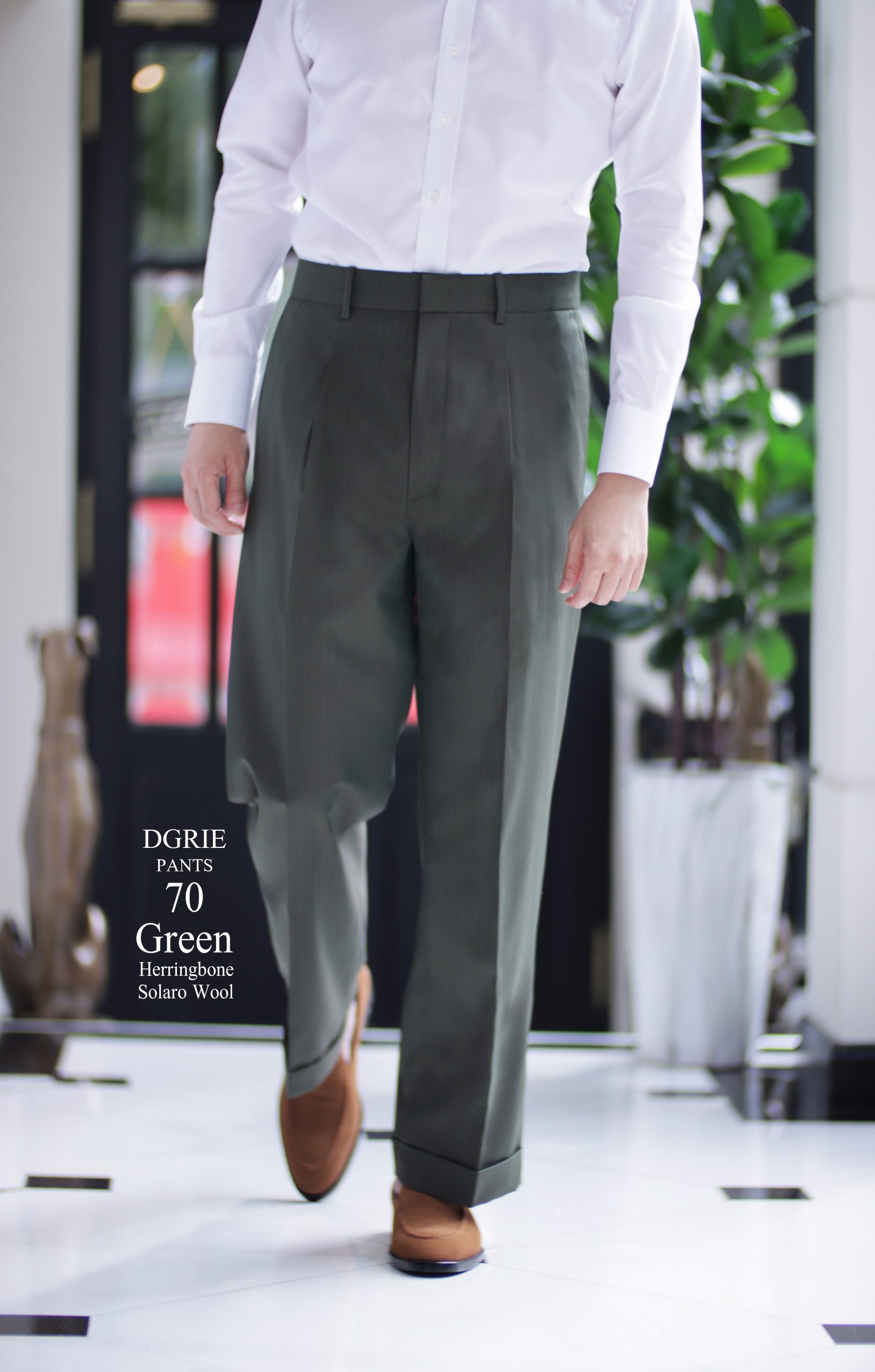 DGRIE PANTS 70 - "SOLARO SINGLE PLEATED PANTS"