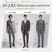 รู้จัก "LRS" วิธีเลือกขนาดสูทตามหลักสากล 3 รู้จัก "LRS" วิธีเลือกขนาดสูทตามหลักสากล