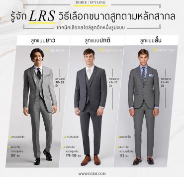รู้จัก "LRS" วิธีเลือกขนาดสูทตามหลักสากล 15 รู้จัก "LRS" วิธีเลือกขนาดสูทตามหลักสากล