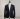 Navy Blue Stripes Dot Blend Wool Patch Poket Half lining suit